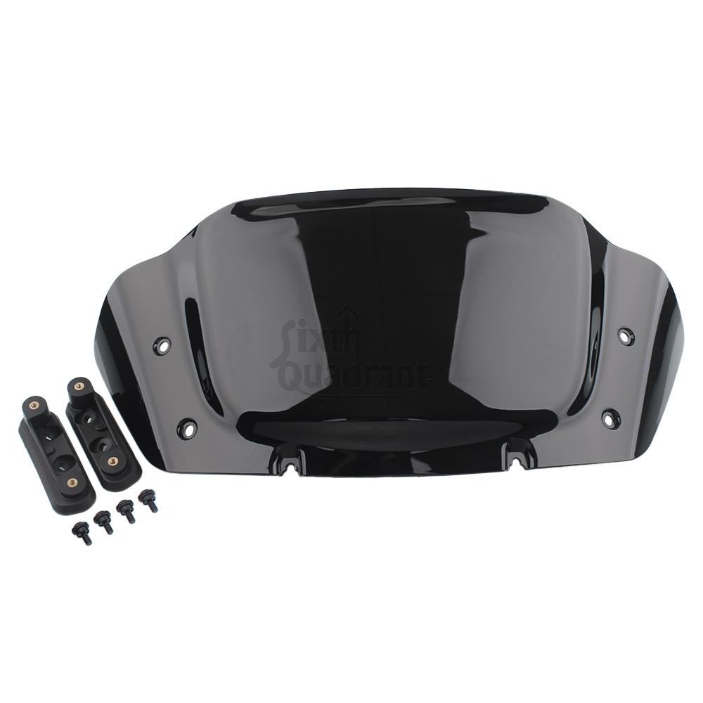 

10 Motorcycle Fairings Wind deflector Windshield Windscreen ABS Plastic Clear Black For Harley Street Glide FLHX/I 2024-Later чорний
