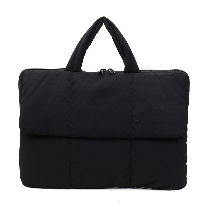 Autumn and winter new down commuter shoulder bag casual large capacity cotton bag niche design fashionable portable tote bag