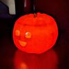 LED Dýňové Světlo Halloweenská Jack-O'-Lantern Blikající Čajová Svíčka Uvnitř Oranžové Dýně pro Krb Podzimní Festivalová Dekorace