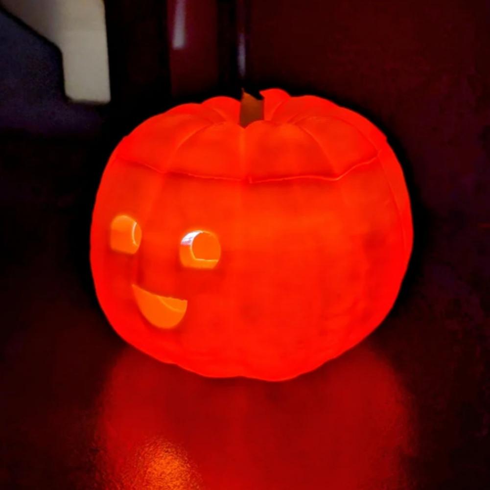 LED Dýňové Světlo Halloweenská Jack-O'-Lantern Blikající Čajová Svíčka Uvnitř Oranžové Dýně pro Krb Podzimní Festivalová Dekorace