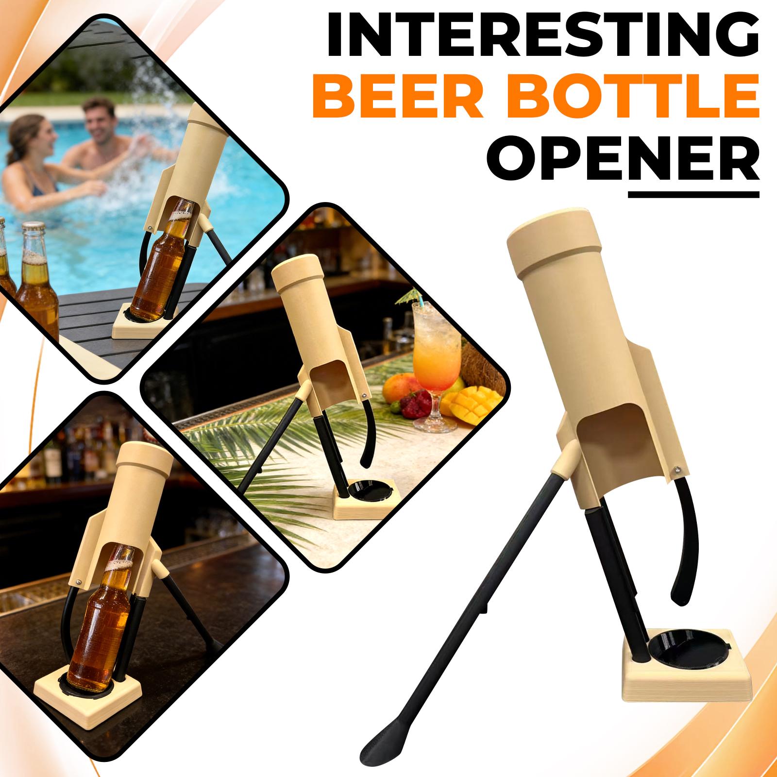 

Beer Bottle Mortar Bottle Opener, 51mm Mortar Beer Bottle Opener Heavy-Duty Cap Hands-Free Push Down Opener Men s Exclusive Space For Bar One Size жовтий