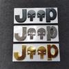 Auto Car Tail Rear Side 3D Metal Emblem Badge Sticker Skull Decals Styling Stickers Decal For Jeep Cherokee Wrangler Trunk