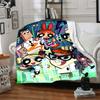 1pc Powerpuff Girls Science Lab Cozy Print Blanket Lightweight Warm Flannel Throw Blanket For Sofa, Bed, Living Room