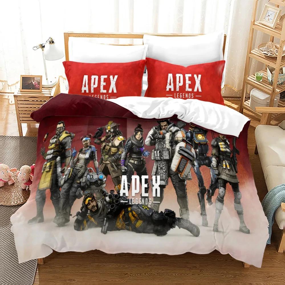 

Комплект постельного белья APEX Legends с 3D-принтом, пододеяльник, комплект постельного белья, пододеяльник, наволочка, одеяло размера king-size, комплект постельного белья для взрослых мальчиков 135x200cm
