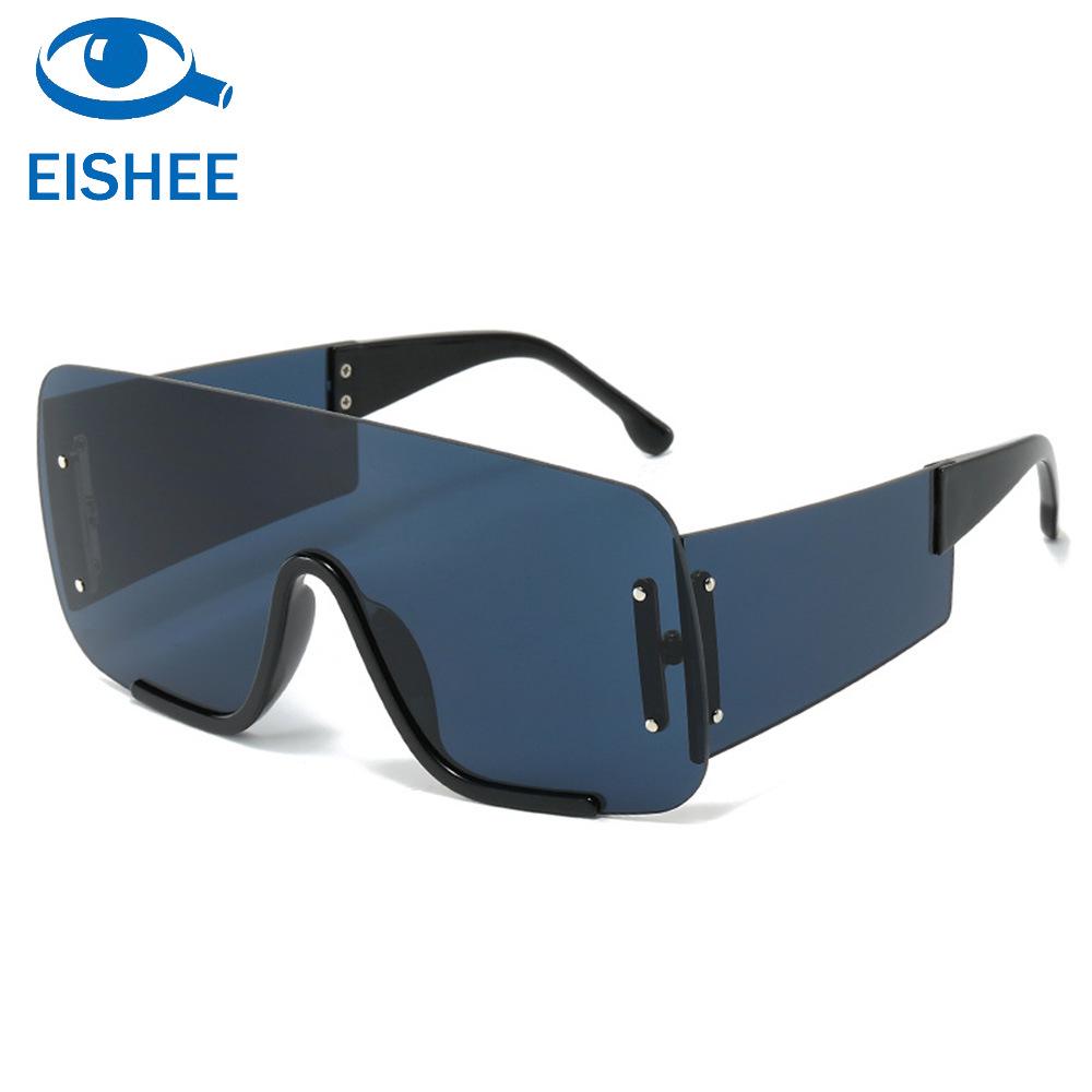 

2024 Trendy Oversized One-Piece Lens Sunglasses for Women - European & American Style