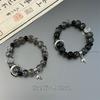 Vintage Chinese-Style Black Bracelet for Women - Retro, High-End Design, Versatile Hand Jewelry for Students - Summer Edition