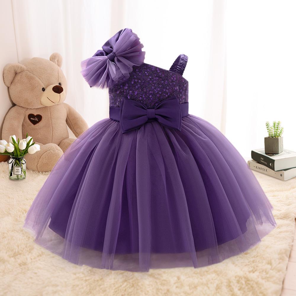 "New Style Girls' Princess Mesh Dress - Fluffy Birthday Skirt for Small & Medium Children"