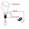 Mavota Universal Aluminum Car Gear Shift Knob Shifter Lever with Buttons (Blue)