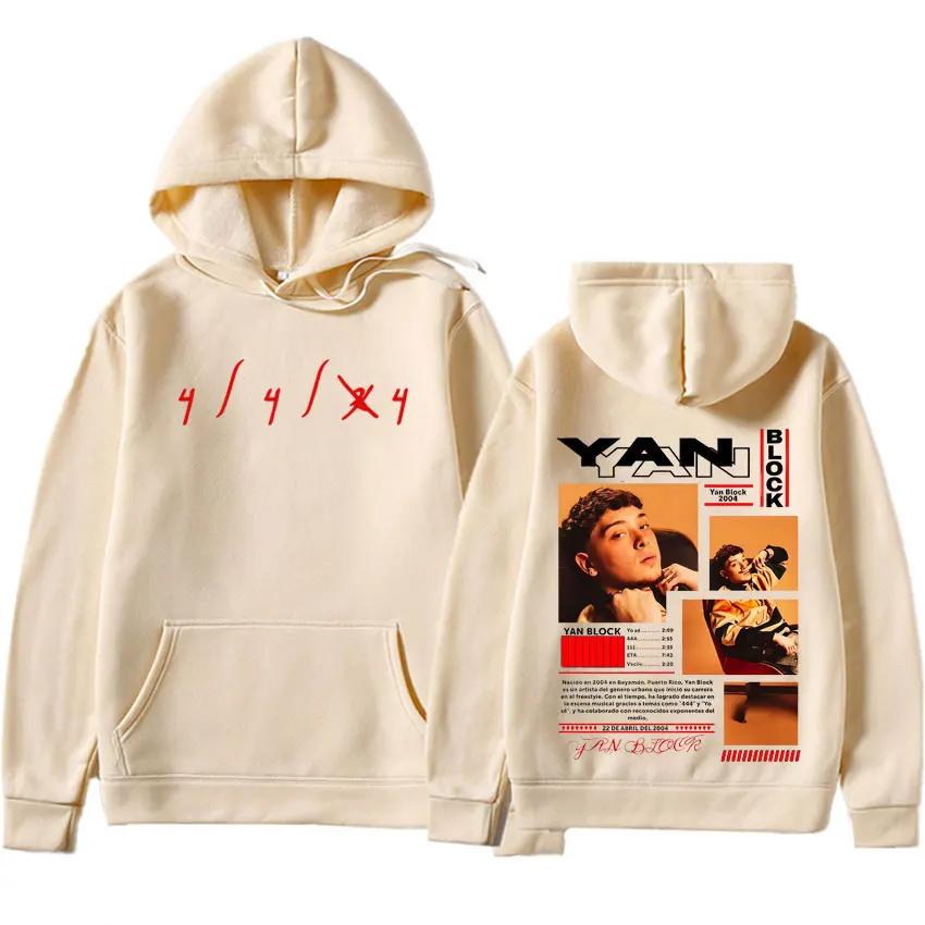 Yan Block Album Hoodie 2025 Grafikdruck Gothic Übergroße Kleidung Pullover Herren Hip Hop Trendy Ästhetische Freizeit-Sweatshirts