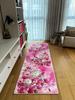 EPeddler Home Modern Pink Flower Pattern Digital Printing Washable Non-Slip Dot Base New Generation Living Room, Kitchen, Entrance Carpet and Floor Mat