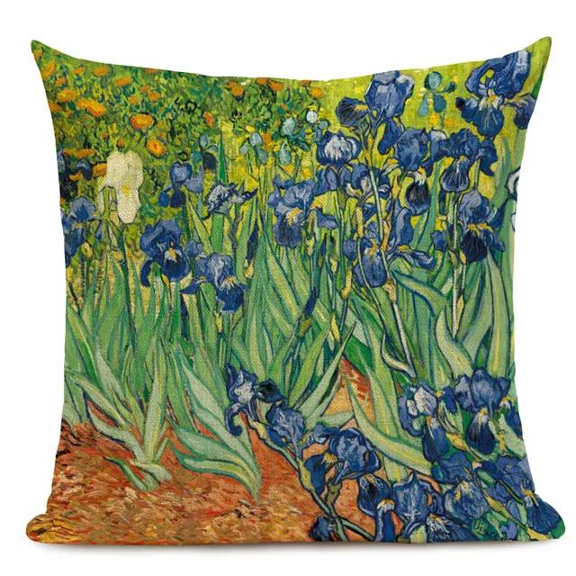 Van Gogh Oil Painting Art Decorative Cushion Cover Throw Pillow Case for Sofa, Car , and Office Decor 45x45CM Pillow Cover
