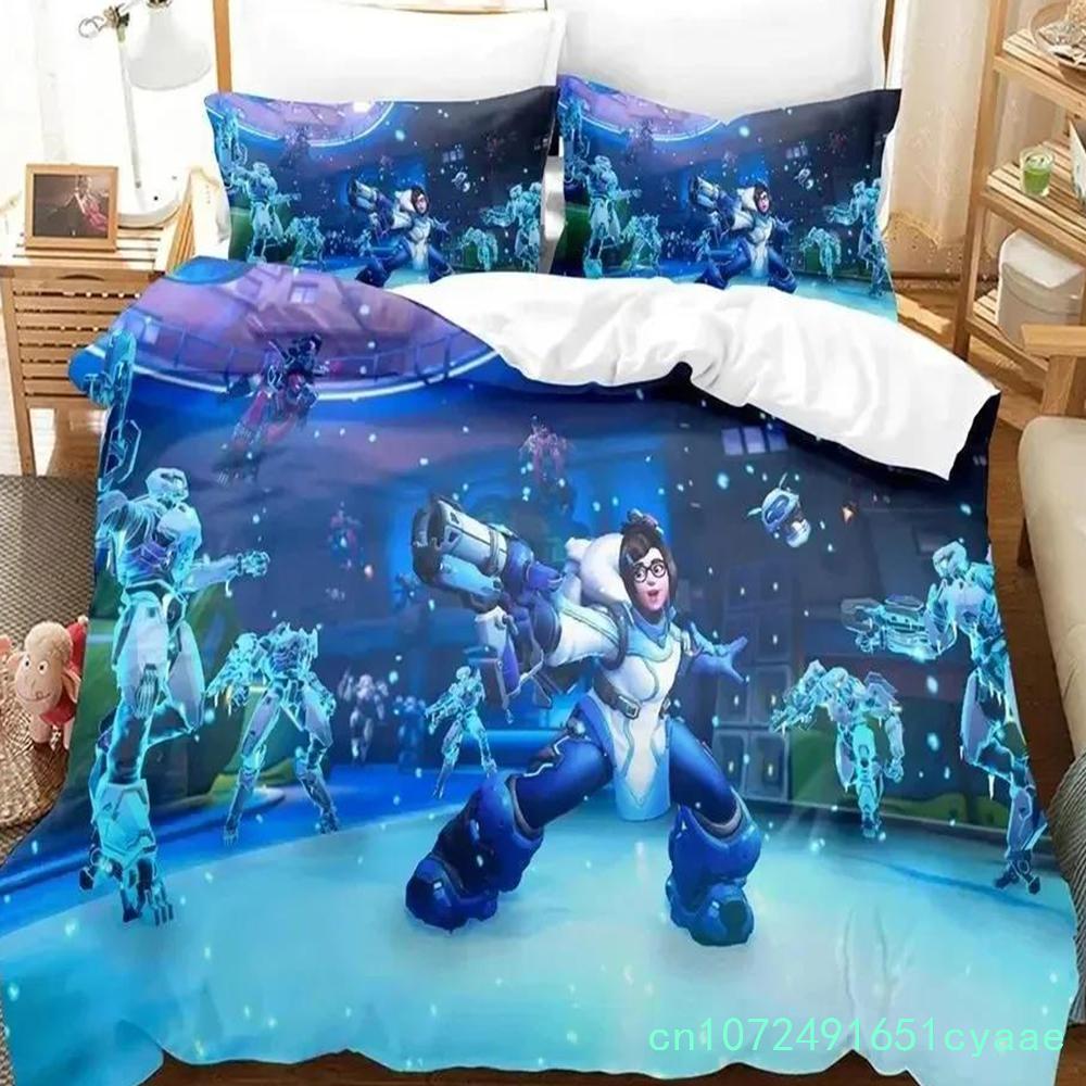 Game Overwatchs Bedding Set Boys Girls Twin Queen Size Duvet Cover Pillowcase Bed Boys Adult Fashion Home Textileextile
