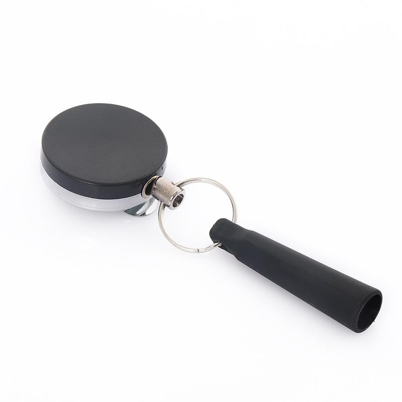1PC Retractable Pen Cover, Creative Easy-to-pull Buckle, Key Ring, Anti-lost and Anti-theft Wire Rope Buckle