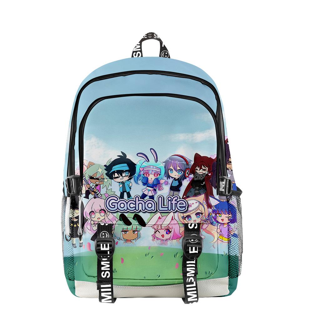 Sac à dos scolaire étudiant cool nouveauté de luxe Gacha Life impression 3D unisexe Oxford imperméable pour cahiers sacs à dos de voyage multifonctions