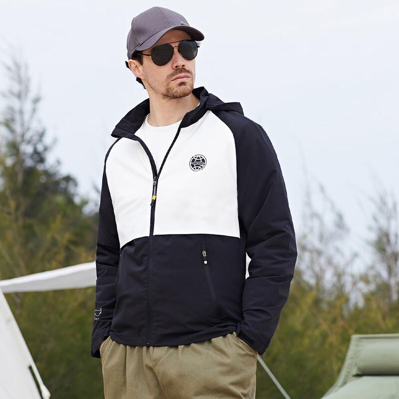 JEEP Men s Casual Detachable Hood Windbreaker 3XL