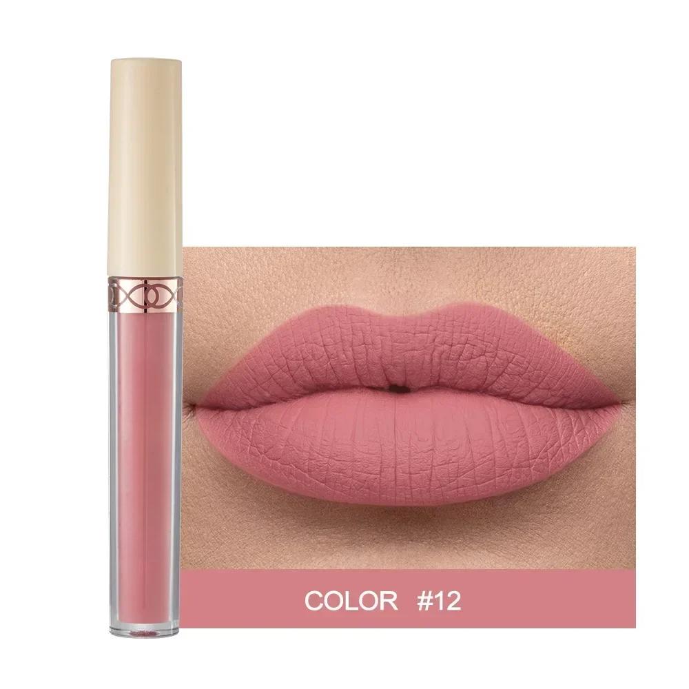 

Новинка 2024 года, 12 цветов, матовый блеск для губ, увлажняющий, жидкий помада, водостойкий, стойкий красный оттенок для губ, корейский косметический макияж