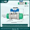 PPR Double Union Ball Valve - All Copper, Thickened, Straight Through Floor Heating with Hot Melt, Sizes DN20, DN25, DN32