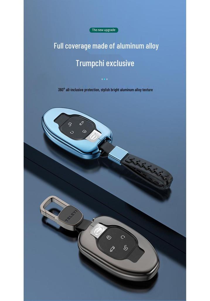 Trumpchi GS8 2022 2nd Gen Key Case - Aluminum Metal Shell with Buckle