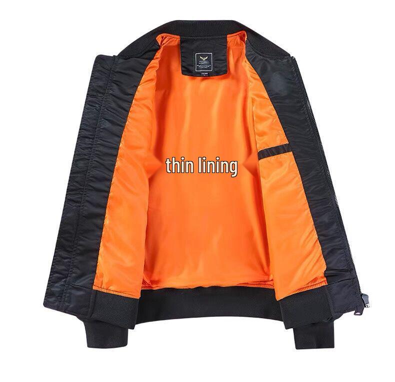 Men's Retro MA1 Flight Jacket - Casual Military Baseball Outerwear for Spring and Autumn