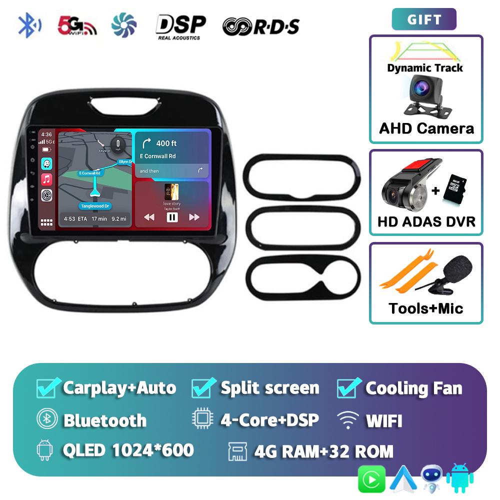Android 14 Carplay Auto Car Radio For Renault Kaptur Captur 2016 2017 2018 2019  Multimedia Player Stereo 4G GPS DSP 360 Camera