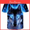Fashion Men Wolf 3d Print T-shirts With Vibrant Colors And Premium Polyester Fabric