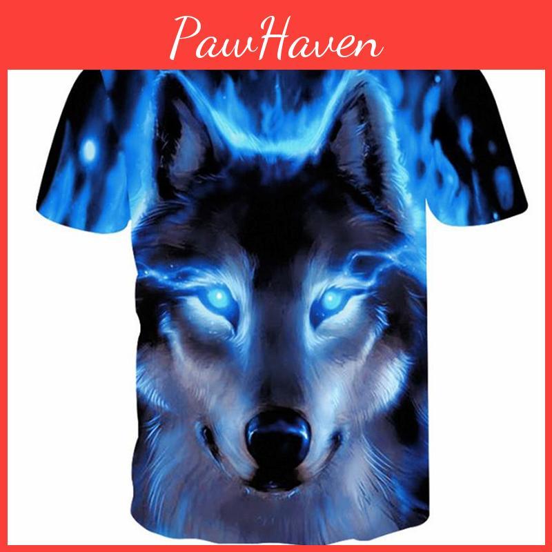 Fashion Men Wolf 3d Print T-shirts With Vibrant Colors And Premium Polyester Fabric