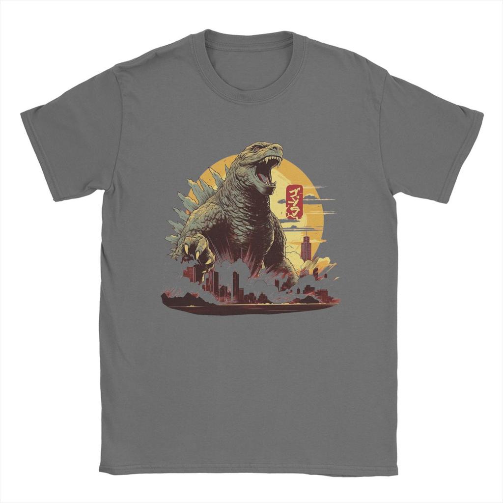 Men T-Shirt G-Godzillaed Vintage 100% Cotton Tees Short Sleeve T Shirts O Neck Clothing Plus Size