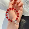 10Mm High Quality Pigeon Blood Red Vitreous Natural Chalcedony Bracelet Bracelet