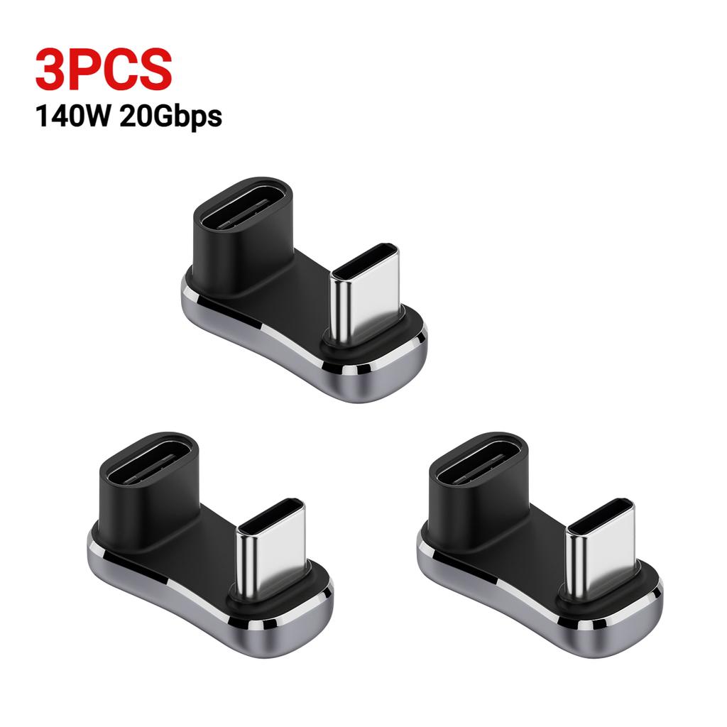 For Steam Deck USB C Male To Female Extension Connector 180 Degree PD 140W 20Gbps Fast Charging Adapter Game Console Accessoies