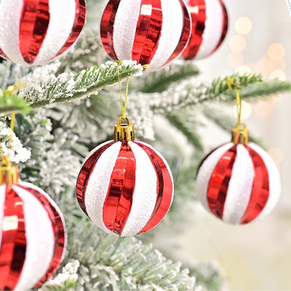 6pcs Plastic Painted Christmas Balls Pendant Merry Christmas Decor  Merry Christmas Decoration