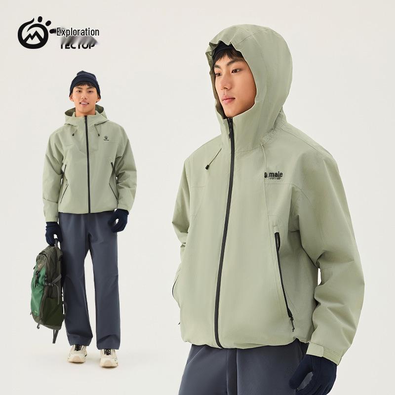 Unisex Three-in-One Jacket: Windproof, Waterproof, Warm Outdoor Wear for Hiking & Mountaineering L мужской зеленый