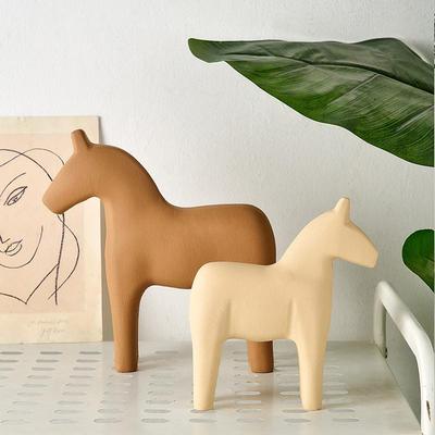 Nordic Creative Wooden Horse Ornaments: Modern Home, TV Cabinet, Wine Cabinet & Children's Room Decor.