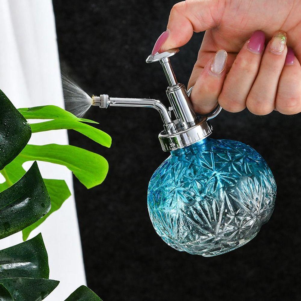 Embossed Glass Plant Sprinkler Kettle Candy Colored Watering Pot Watering Spray Bottle  Garden Tool