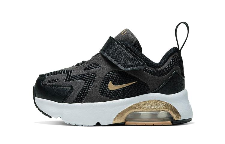 Nike Air Max 200 Black Metallic Gold TD AT5629-003 23.5