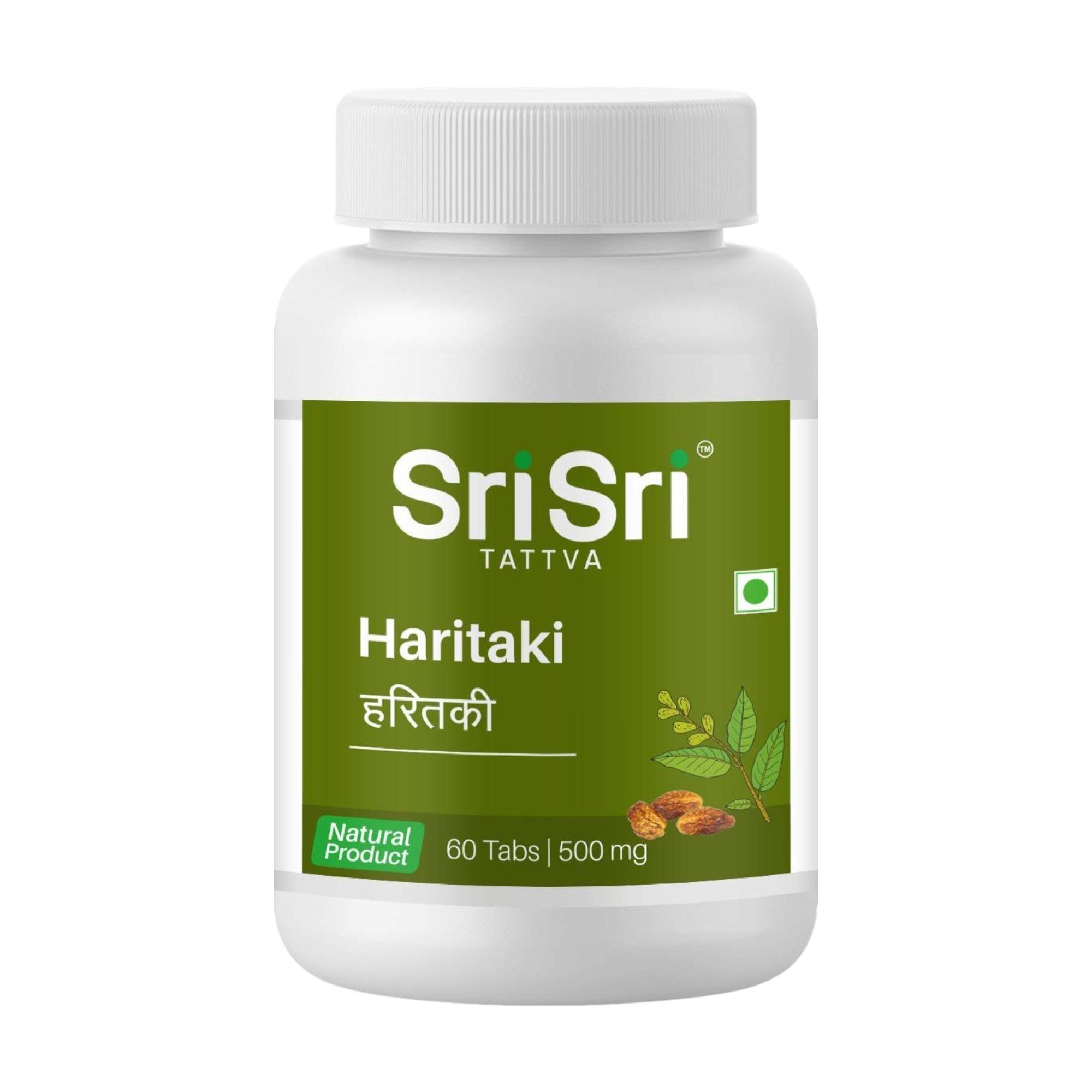 

Sri Sri TATTVA Haritaki 500Mg Tablets x Pack Of 4 For Digestion And Colon Health Support