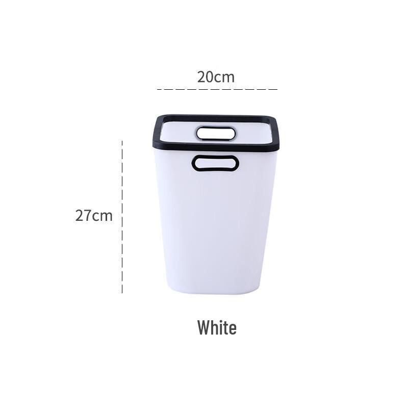 Nordic Lidless Plastic Trash Can with Pressure Ring