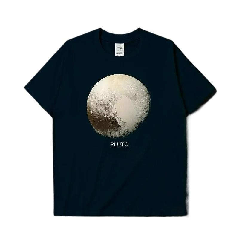 

Outer Space Pluto Universe Celestial Body TShirt Summer Cotton Short Sleeve ONeck Unisex T Shirt New S3XL 4XL