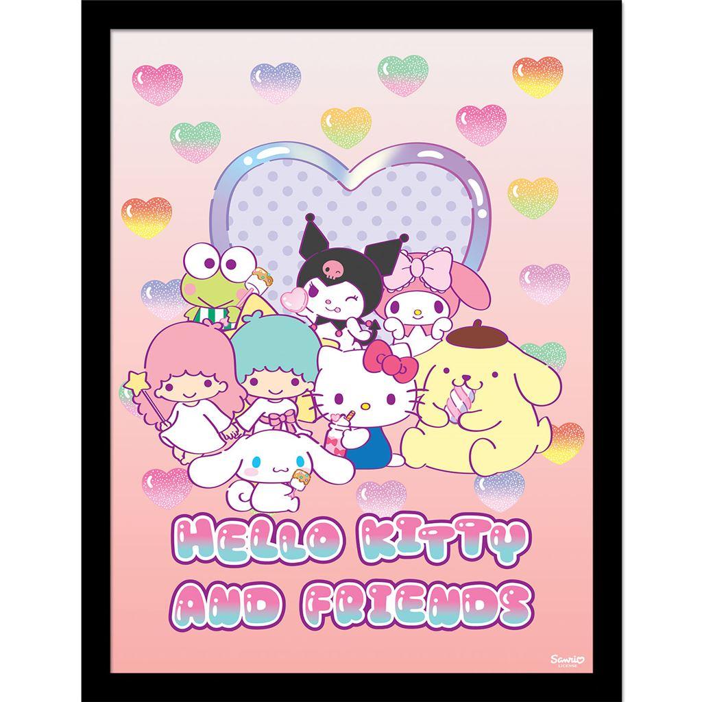 Hello Kitty & Friends Sweets Framed Poster