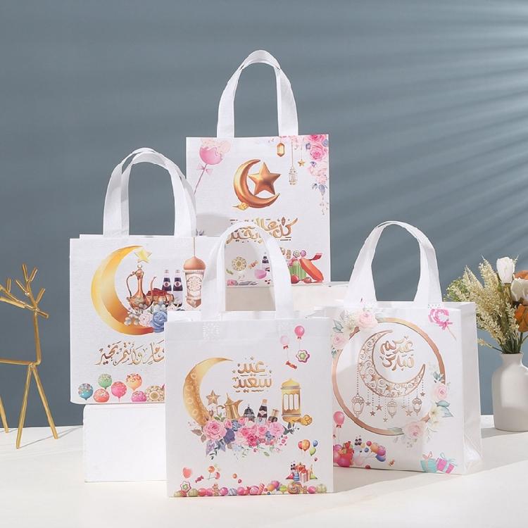 6 szt. Torebki na prezenty Eid Mubarak Bez tkaniny fizelinowej Materiały na festiwalowe święta Imprezę