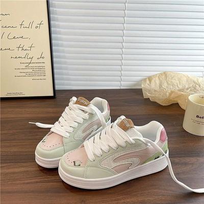 Kleine frische kleine weiße Schuhe Damen Herbst Sport Skateboard Schuhe neuer Retro-Stil vielseitige lässige Board-Schuhe Damen