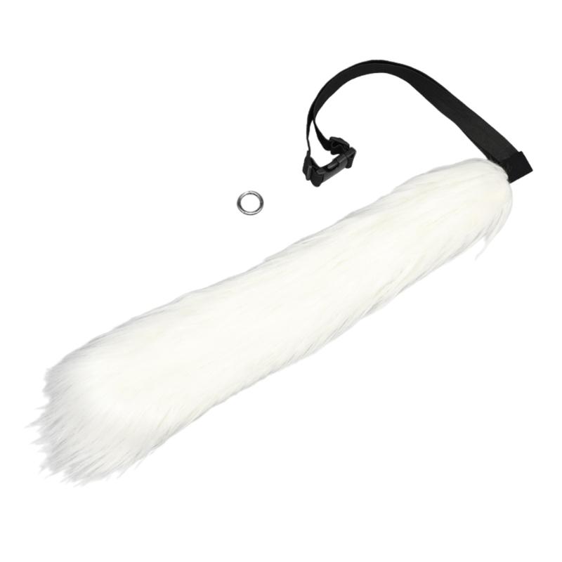 Lovely Plush Tail Animal Tail Cats Ears Headband Foxes Tail Adjustable Belt for Halloween Christmas Carnivals Party