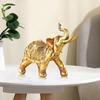 Lucky Elephant Statue,7" Elegant Elephant Figurine for Home Decor Unique and Sophisticated Ornament for Living Room, Table Centerpiece Shelfand