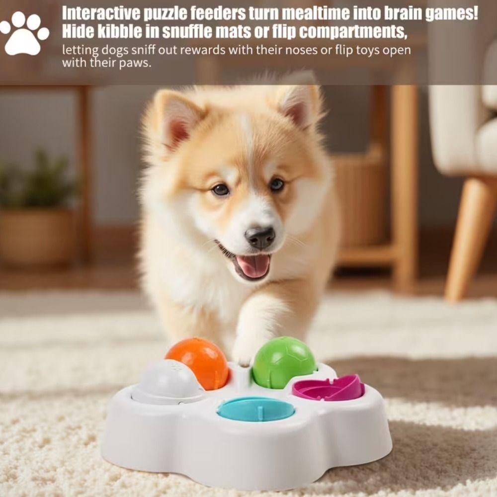 Rotatable Smart Slow Feeder Toys Stable Base Dog Hiding Food Bowl Pet Treat Dispenser Pet Supplies