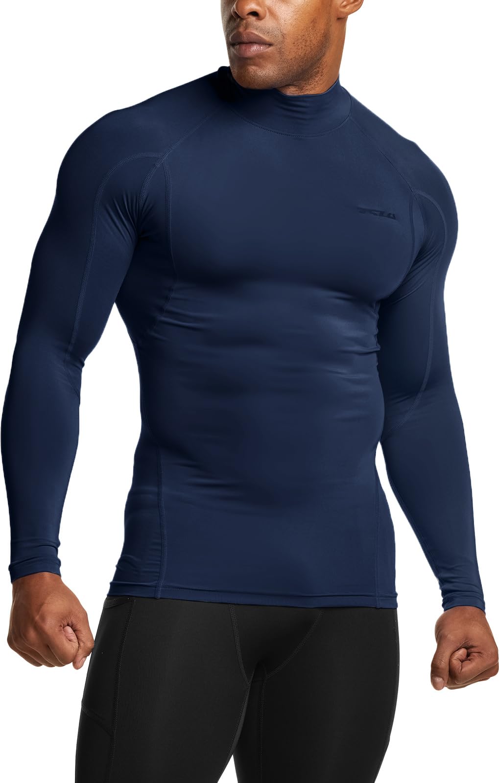 

Tesla High Neck Compression Wear UV Long Sleeve Sports Compression Sports Base Layer Men s [Stretchable, Protection, Sweat-Wicking, Quick-Drying]