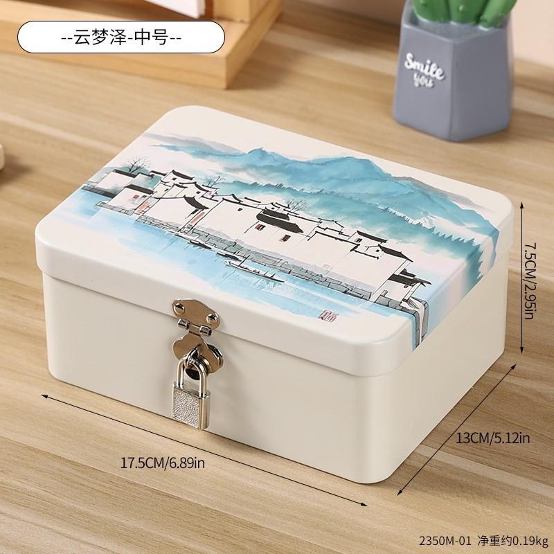 Minimalist Storage Box With Lock For Jewelry Cosmetics And Small Items