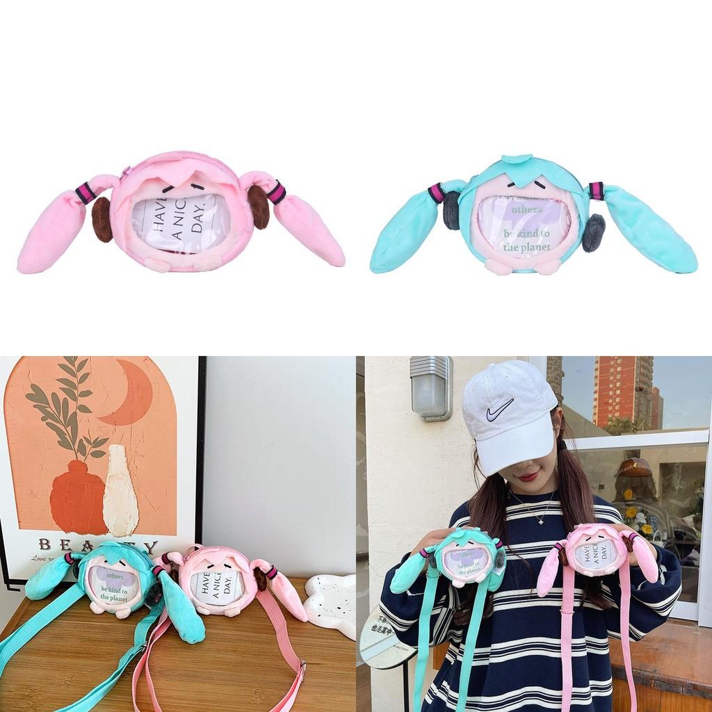Hatsune Cute Miku Smile Big Mouth Headphone Bag Children Plush Wallet Zero