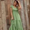 Women Maxi Dress Long Floral Print Ladies Summer V Neck Casual Holiday Sundress
