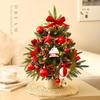 Mini Christmas Tree Set - Desktop PVC Xmas Tree with Lights, Eco-Friendly Decor,  Christmas Ornaments