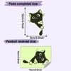 Luminous Peel & Stick Cat Wall Decals Self-Adhesive Glowing Stickers for Playroom Bedroom Home Wall Decoration