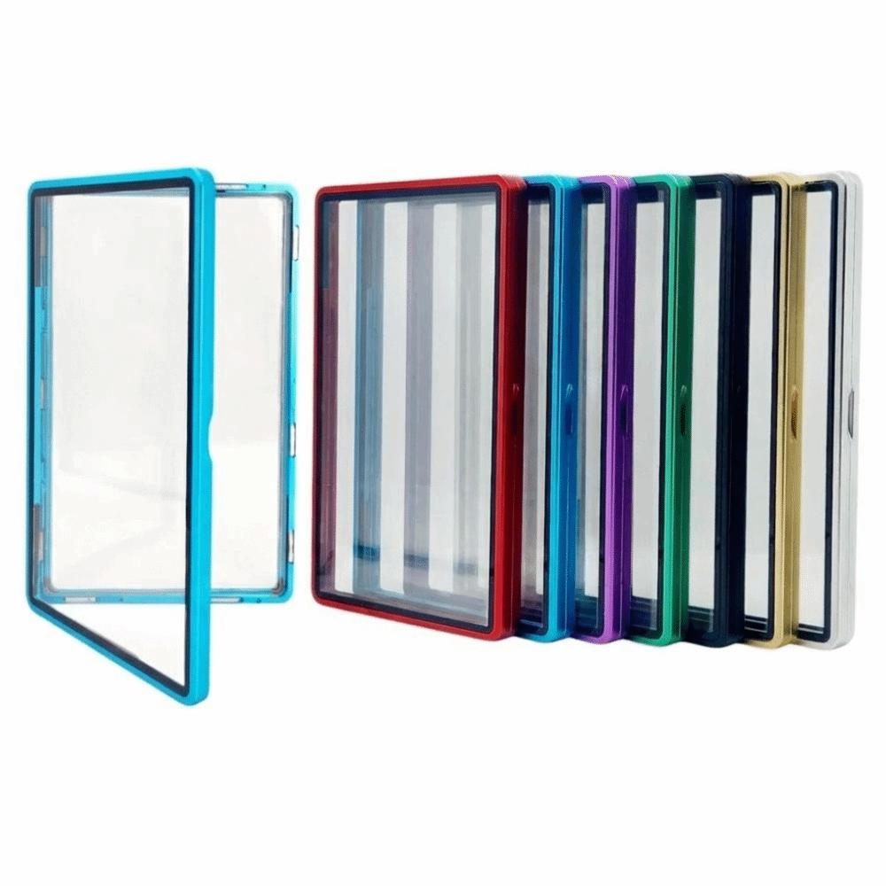 2-in-1 /CGC Graded Card Protective Box with Stand UV Protection Metal Magnetic Case Durable Double-sided Glass